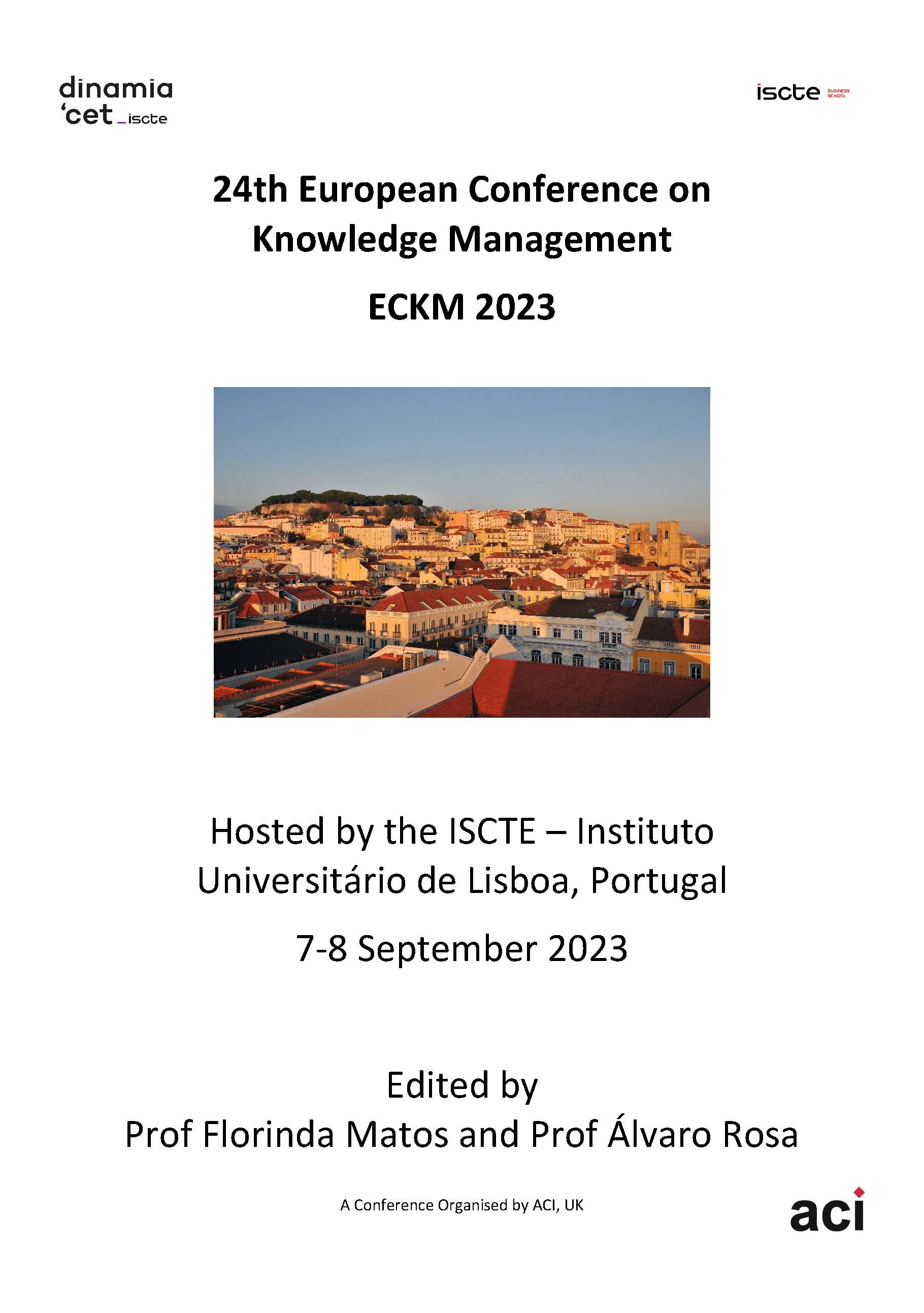 					View Vol. 24 No. 2 (2023): Proceedings of the 24th European Conference on Knowledge Management
				