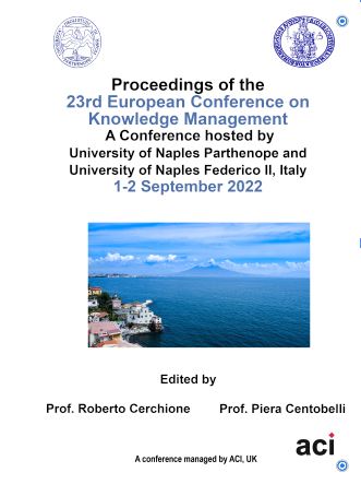 					View Vol. 23 No. 1 (2022): Proceedings of the 23rd European Conference on Knowledge Management
				